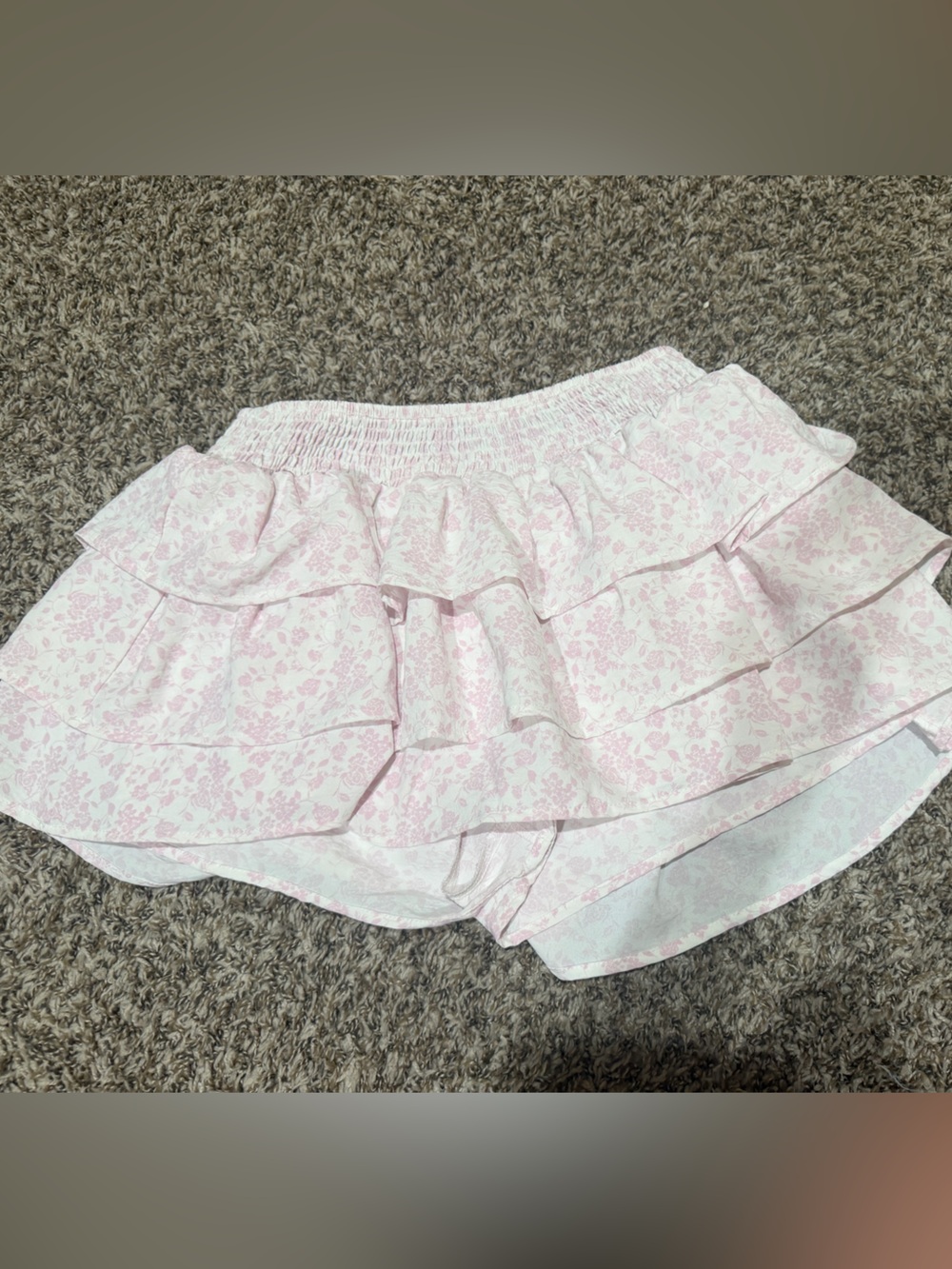 Altard state Pink Floral Ruffle Women's Shorts but look like skirt